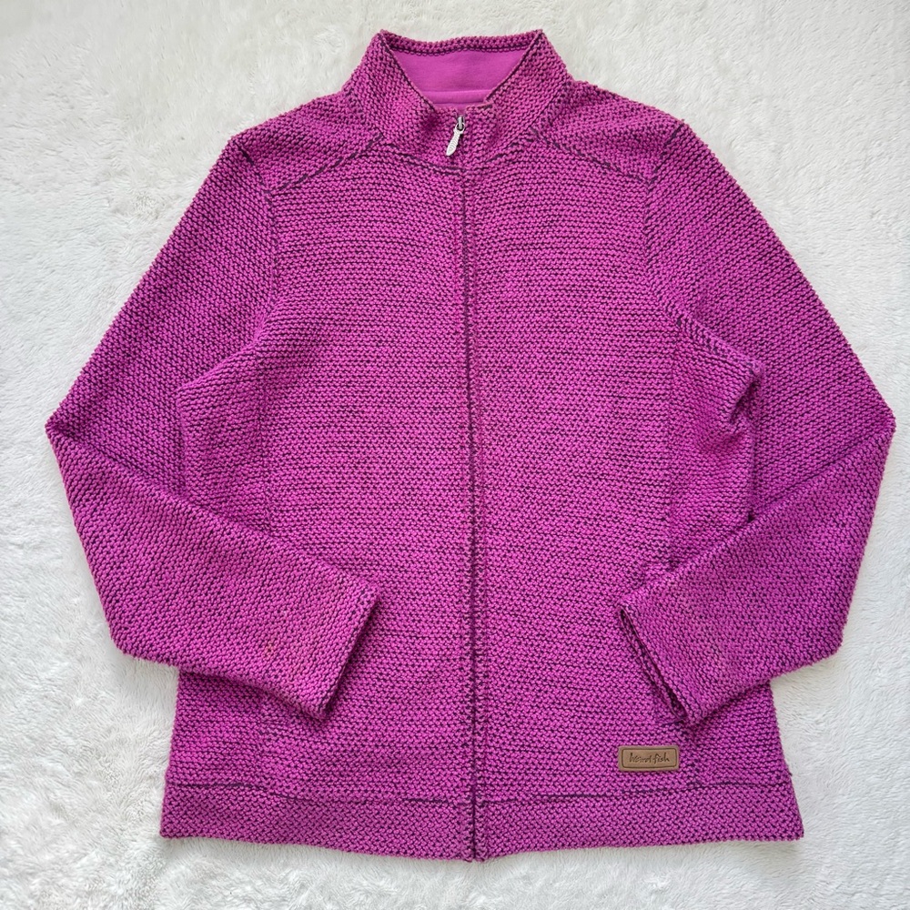 Weird Fish Full‎ Zip Jacket Women’s 16 Magenta Cotton Athleisure Casual Outdoor